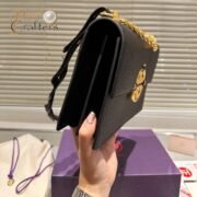 Tory Burch Miller Flap Leather Shoulder Bag with Braided Strap - Image 9