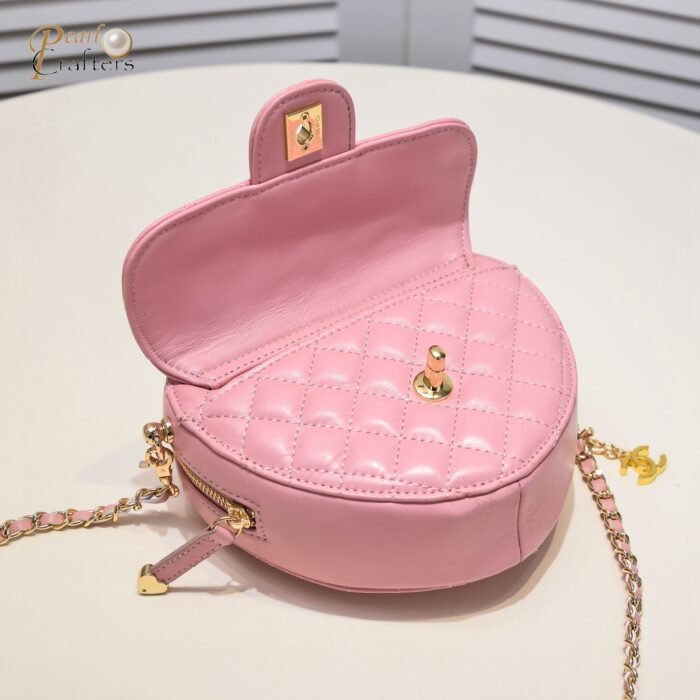 ⁦Chanel Peach Pericardium Bag Shoulder Bag Handbag⁩ - الصورة ⁦4⁩