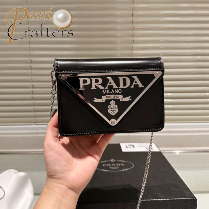 Prada Shiny Leather Mini Shoulder Bag - Image 2