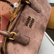 Miumiu Arcadie padded suede tote bag - Image 4
