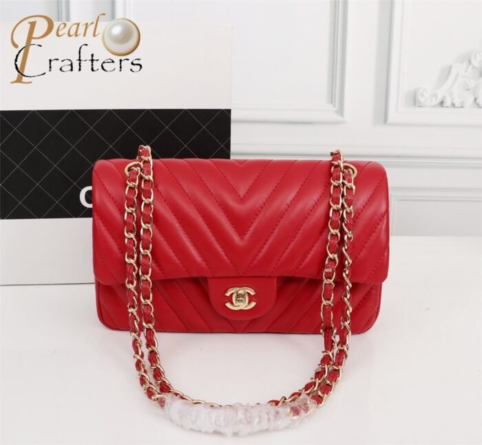 ⁦Chanel Clacssic Flap CF Chain Shoulder Strap Bag⁩ - الصورة ⁦5⁩
