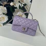 Chanel Classic Mini Flap Bag Top Handle Shoulder Bag Handbag 10A - Image 18