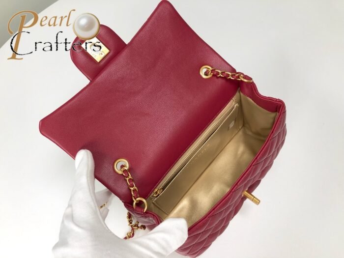 ⁦Chanel Cross Body Metal Ball Chain Shoulder Bag Handbag⁩ - الصورة ⁦9⁩
