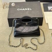 CHANEL 31 Mini Cowhide Shoulder Bag Black - Image 8