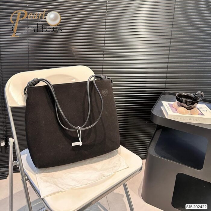 LOEWE Suede Tote Bag - Image 7