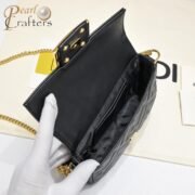 Fendi Baguette Mini Black nappa leather bag with FF motif Shoulder Crossbody Bag - Image 4