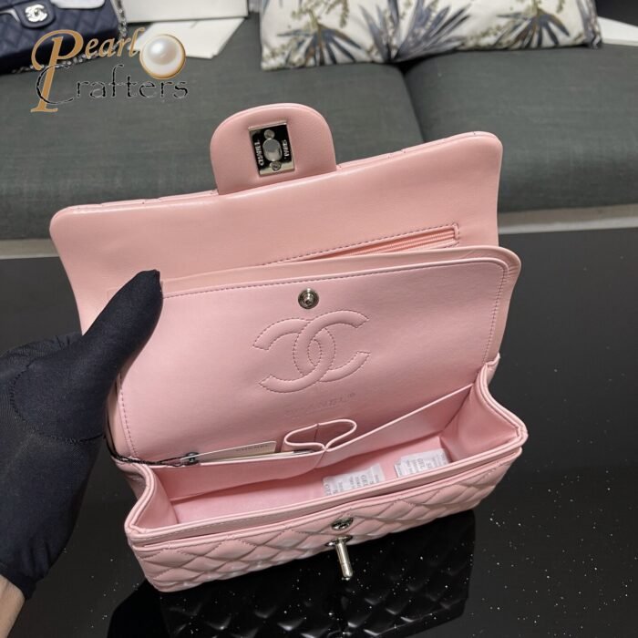 Chanel Classic Pink Flag Bag Small 20cm- Lambskin Shoulder Bag（10a mirror version） - Image 6