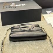 CHANEL 31 Mini Cowhide Shoulder Bag Black - Image 9