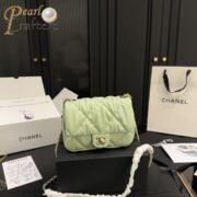 Chanel Pleated Square Chunky Tote Bag Shoulder Bag - Image 11