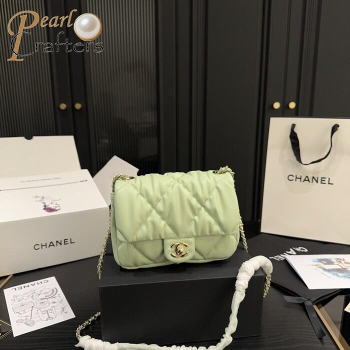 Chanel Pleated Square Chunky Tote Bag Shoulder Bag - Image 11