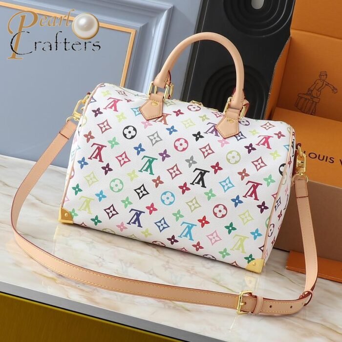 ⁦Louis Vuitton LV Takashi Murakami Nano Speedy Crossbody Shoulder Bag M13805 M13257⁩ - الصورة ⁦2⁩