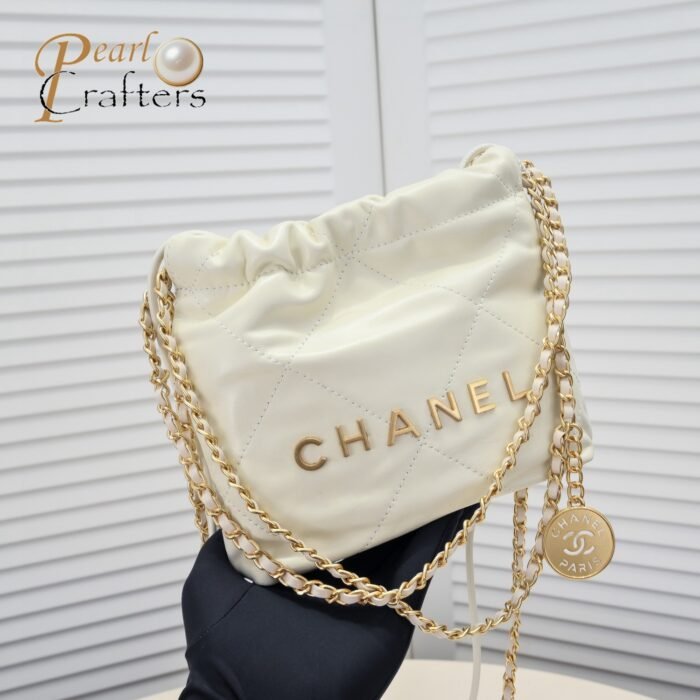 ⁦Chanel 22 Trash Bag Golden Hardware Mini Shoulder Bag Handbag⁩ - الصورة ⁦5⁩