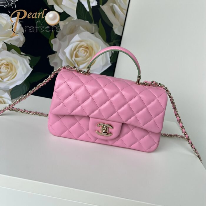 Chanel Classic Mini Flap Bag Top Handle Shoulder Bag Handbag 10A - Image 1