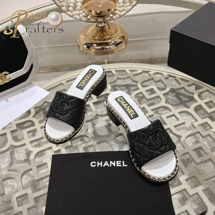 Chanel Slipper Sandals Heels Shoes - Image 1