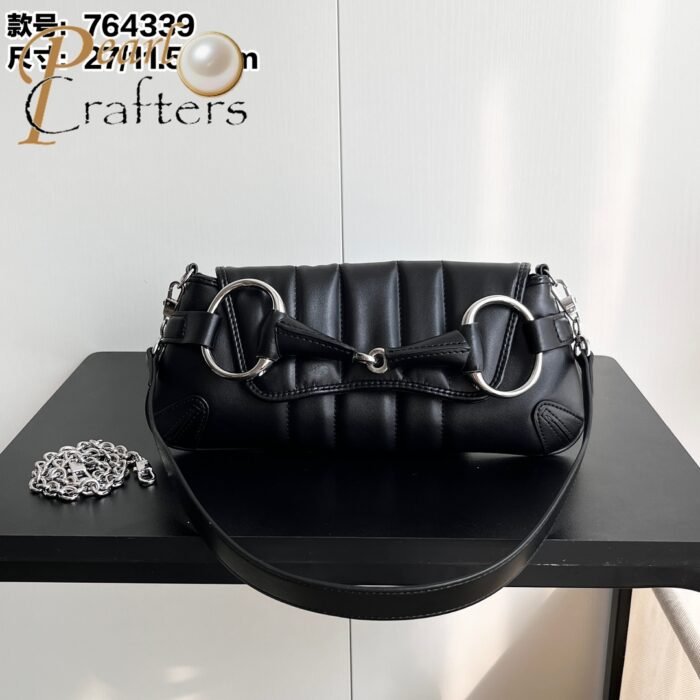 ⁦GUCCI HORSEBIT  CHAIN  Bag 764339 Handbag⁩ - الصورة ⁦6⁩