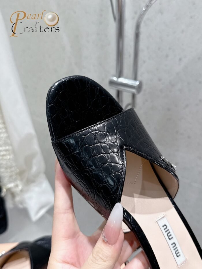⁦Miu Miu Slipper Sandals Heels Shoes⁩ - الصورة ⁦6⁩