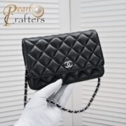 ⁦Chanel Woc Classic Lambskin Silver Hardware Shoulder Bag Handbag⁩ - الصورة ⁦5⁩
