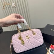 Chanel 23B Gold Coin Mobile Phone Bag Handbag Shoulder Crossbody Bag - Image 2