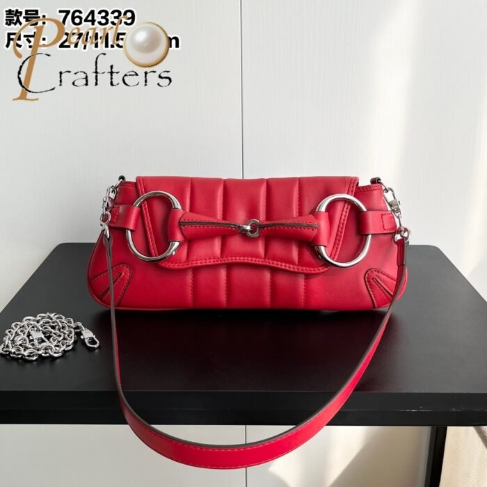 ⁦GUCCI HORSEBIT  CHAIN  Bag 764339 Handbag⁩ - الصورة ⁦2⁩