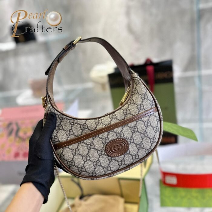 ⁦Gucci Marmnt Half Moon Shoulder Bag Handbag⁩ - الصورة ⁦15⁩