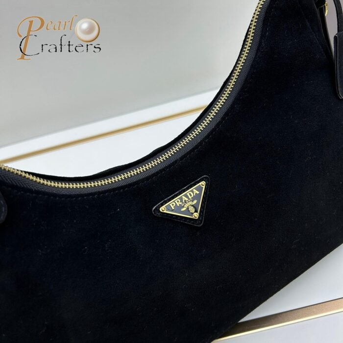 ⁦Prada Aimée medium suede shoulder bag 10A quality 1BC228⁩ - الصورة ⁦14⁩