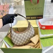 ⁦Gucci Marmnt Half Moon Shoulder Bag Handbag⁩ - الصورة ⁦4⁩
