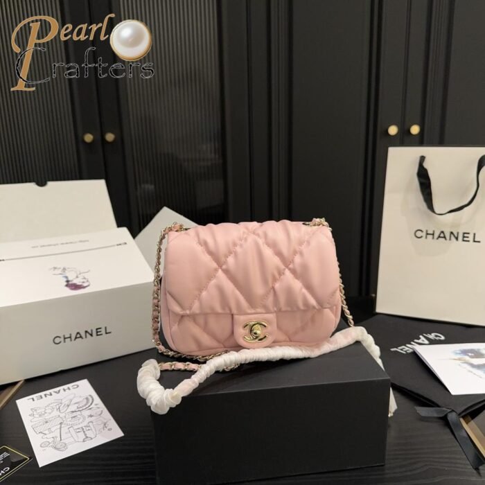 Chanel Pleated Square Chunky Tote Bag Shoulder Bag - Image 5