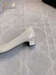 ⁦Prada Triangle Square Toe Chunky Heel Shoes Sandals Slipper Shoes⁩ - الصورة ⁦7⁩