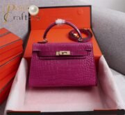 ⁦Hermes Kelly Gold Buckle Bag-Crocodile Handbag Shoulder Bag⁩ - الصورة ⁦4⁩