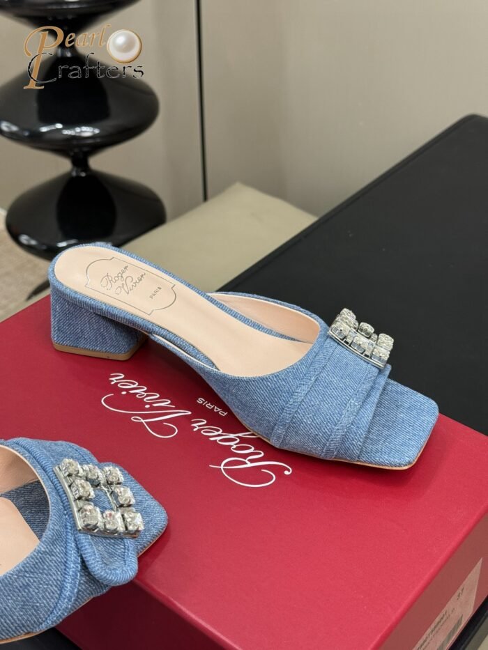 ⁦Roger Vivier Slipper Sandals Heels Shoes⁩ - الصورة ⁦4⁩