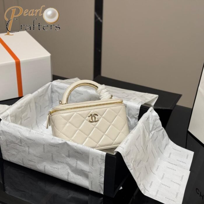 Chanel Square Box with Mirror Cosmetic Case Shoulder Satchel Handbag - Image 5