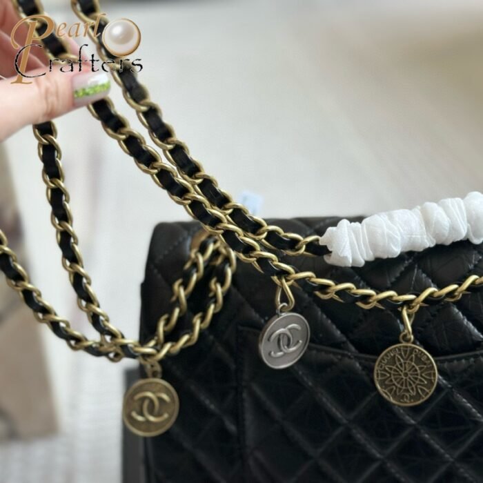 Chanel Coin Badge Charm Shoulder Bag Crossbody Bag Tote Bag - Image 6