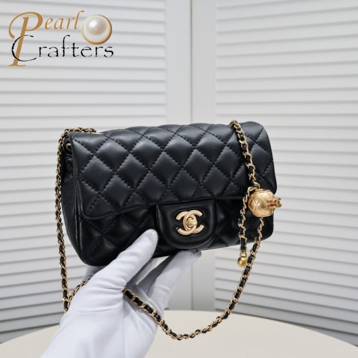Chanel Cross Body Metal Ball Chain Shoulder Bag Handbag - Image 5