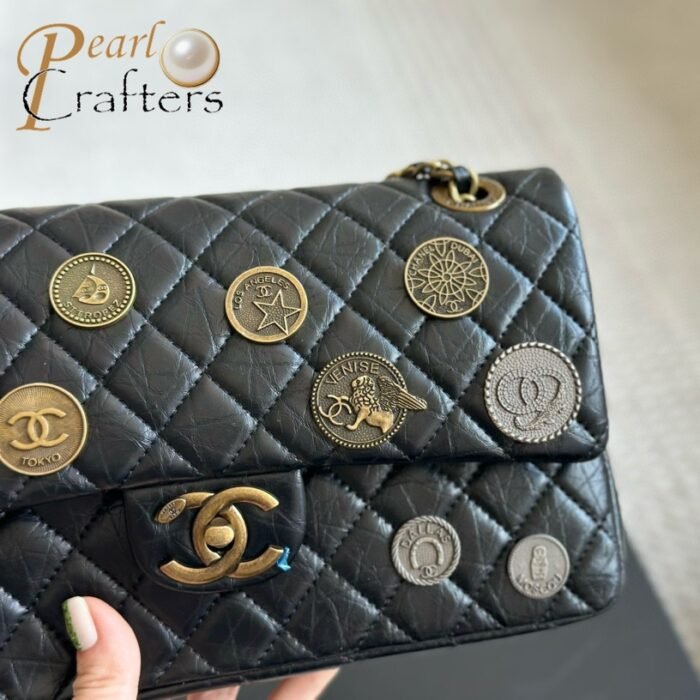 Chanel Coin Badge Charm Shoulder Bag Crossbody Bag Tote Bag - Image 4