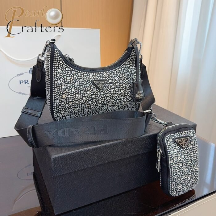 Prada Re-Edition  Crystal Messenger Shoulder Bag - Image 4