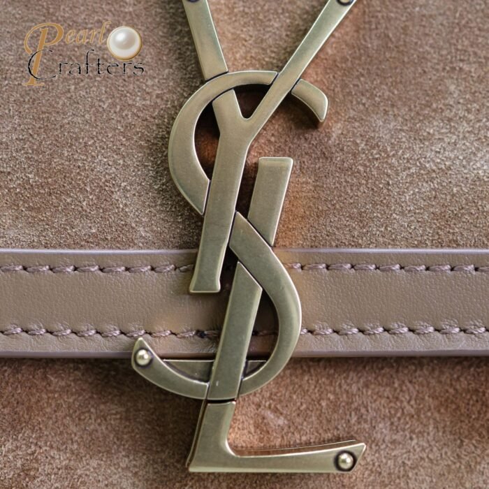 ⁦Saint Laurent YSL brown Solferino medium suede shoulder bag 10A quality 635025⁩ - الصورة ⁦8⁩