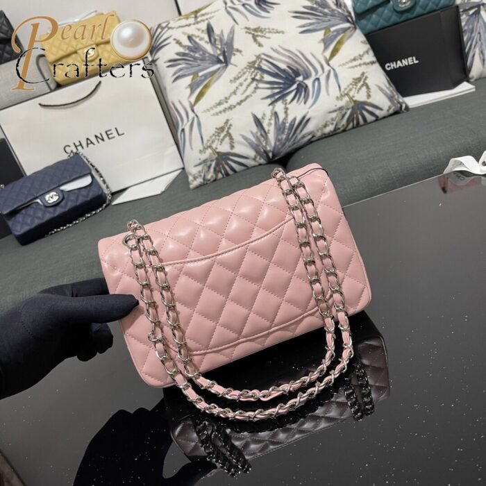 Chanel Classic Pink Flag Bag Small 20cm- Lambskin Shoulder Bag（10a mirror version） - Image 3