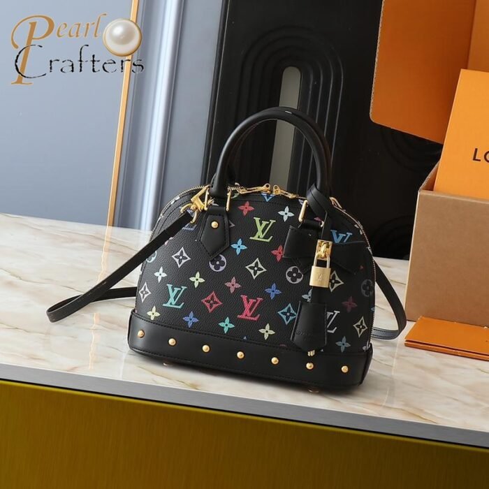 ⁦Louis Vuitton LV Takashi Murakami Alma Shell Bag Crossbody Handbag  M13078⁩ - الصورة ⁦3⁩