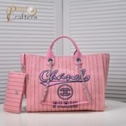 Chanel Cruise Chain Canvas Beach Bag Shopping bag Tote Shoulder Bag Handbag