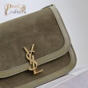 ⁦Saint Laurent YSL brown Solferino medium suede shoulder bag 10A quality 635025⁩ - الصورة ⁦13⁩