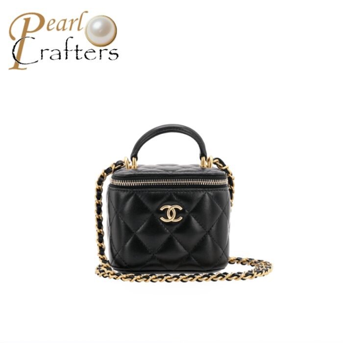 Chanel Box Bag with Mirror Handbag Shoulder Satchel - Image 1