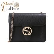 Gucci Litchi Pattern Crossbody Bag