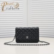 Chanel Woc Classic Lambskin Silver Hardware Shoulder Bag Handbag