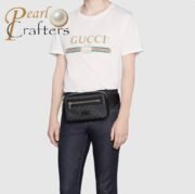 ⁦Gucci Canvas & Leather Waist Bag Belt Bag⁩ - الصورة ⁦4⁩