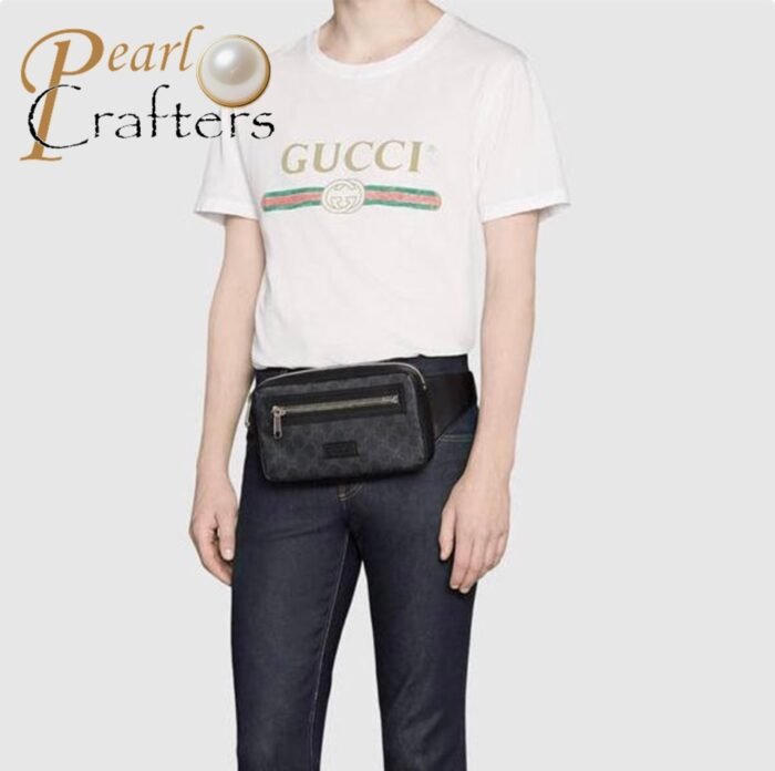 ⁦Gucci Canvas & Leather Waist Bag Belt Bag⁩ - الصورة ⁦4⁩