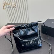 ⁦Chanel 23 Bag Calfskin Bucket Bag Shoulder Crossbody Bag⁩ - الصورة ⁦5⁩