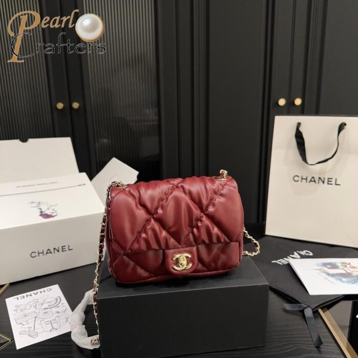 Chanel Pleated Square Chunky Tote Bag Shoulder Bag - Image 13