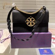 Tory Burch Miller Flap Leather Shoulder Bag with Braided Strap - Image 2