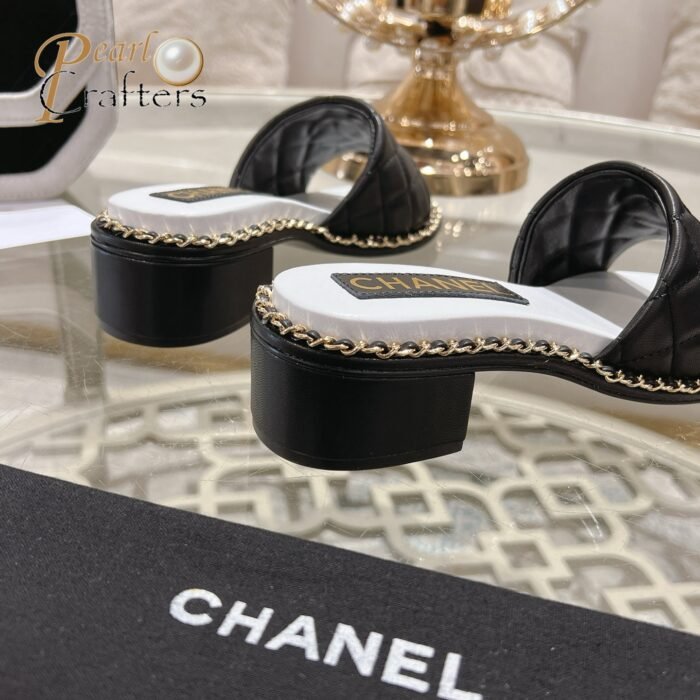 Chanel Slipper Sandals Heels Shoes - Image 9