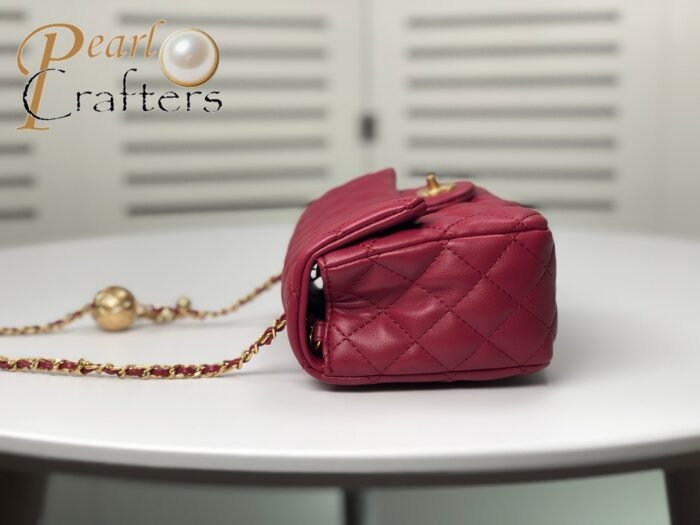 ⁦Chanel Cross Body Metal Ball Chain Shoulder Bag Handbag⁩ - الصورة ⁦2⁩